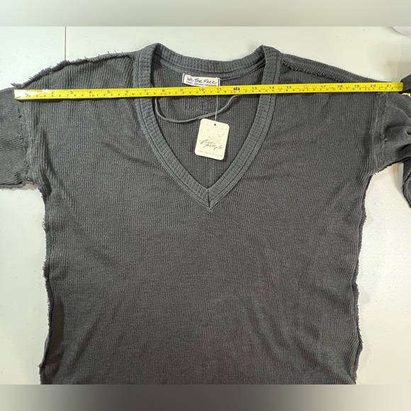 We The Free Womens Sail Away Long Sleeve Solid Top, Dark Gray, NWT - Picture 11 of 11